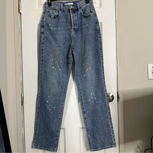 PacSun Eco Paint Splatter Straight Leg Dad Jeans